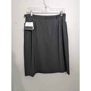 LIZ CLAIBORNE COLLECTION Stretch‎ Petites BLACK CREPE SKIRT - WOMENS 12 Msrp $8o